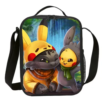 

Small Lunch Bag Kids Boys Girls Anime How To Train Your Dragon Night Fury 3D Printing Ice Bag Insulated Thermal Picnic Lunchbox