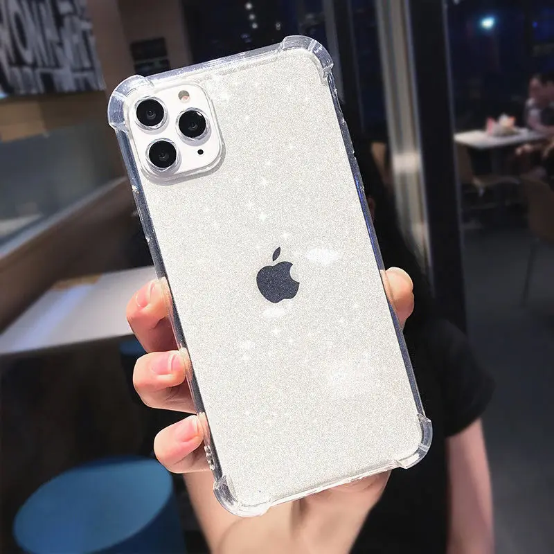 apple iphone 13 pro max case For iPhone 13 Pro Max Glitter Shockproof Transparent Phone Case For iPhone 12 11 Pro Max XR XS Max X 7 8 Plus Soft Clear Cover apple 13 pro max case