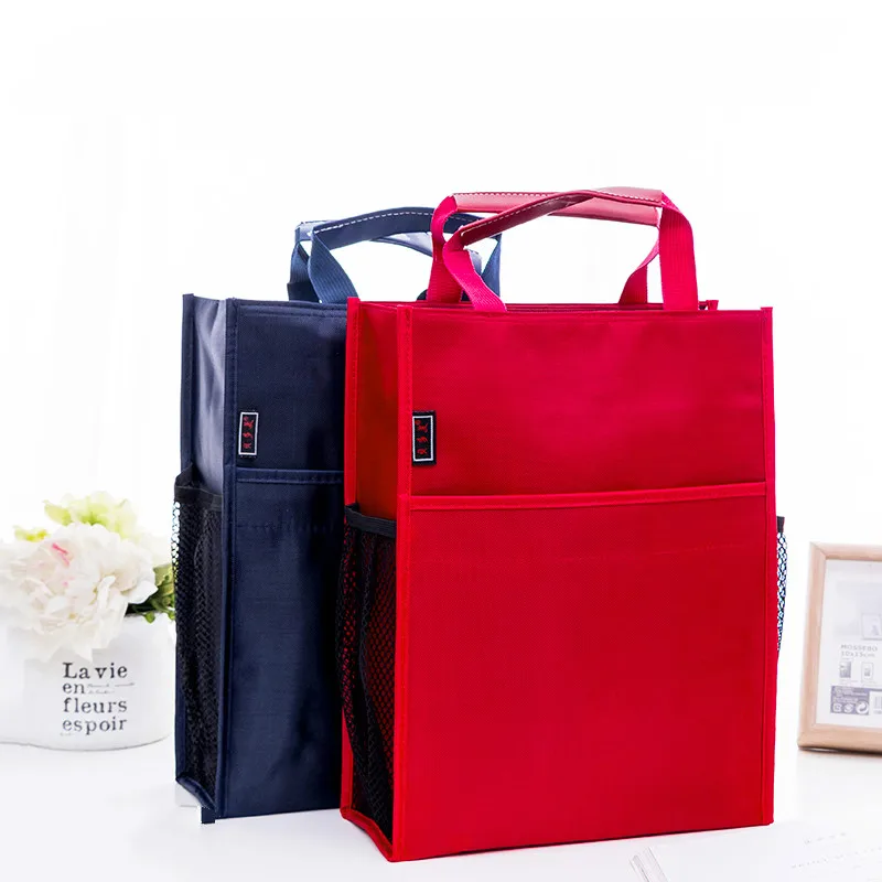 

4 colors Portable file bag A4 Student textbook data File pocket Multifunctional waterproof portable office file bag Canvas bag