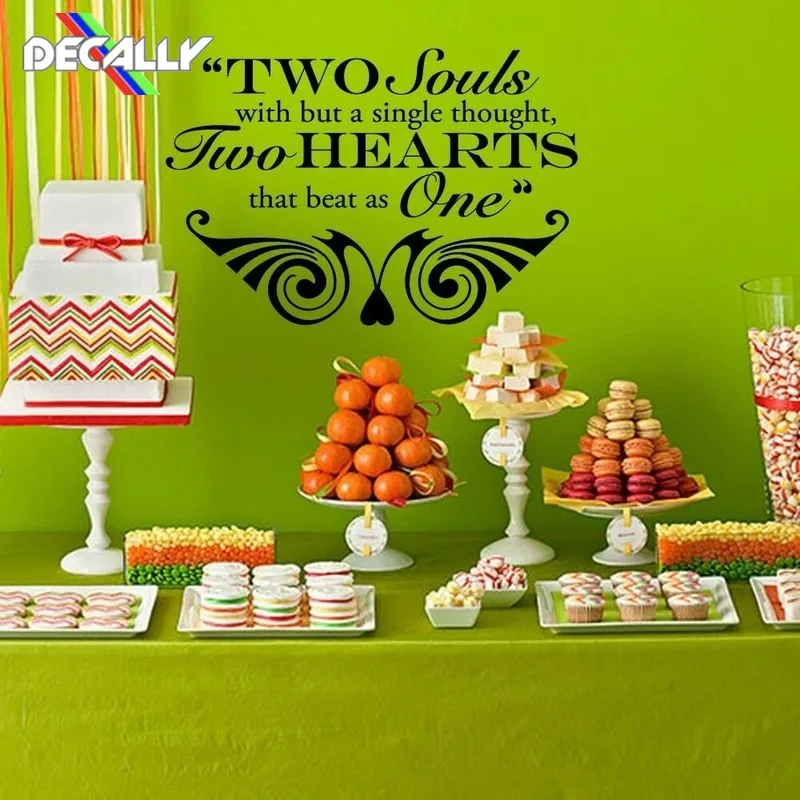Наклейки Decally Happy Weding для настенной доски применяются свадебного украшения можно