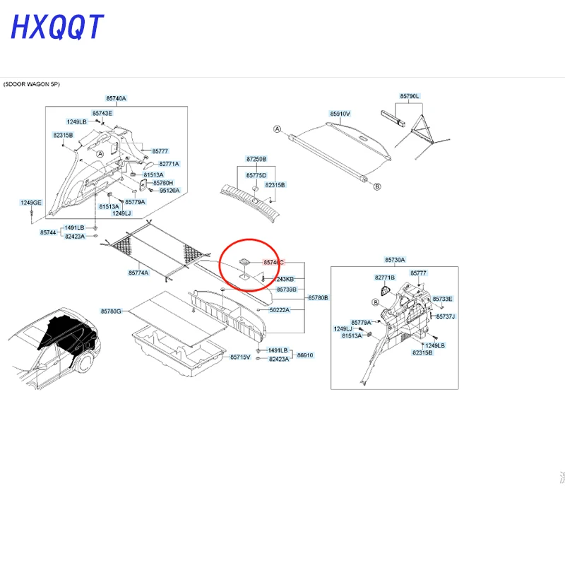 Багажная крышка застежка Грузовой лоток ручка задняя для hyundai SantaFe DM Ix45 2007-2012 интерьер багаж пол коробка дверная ручка