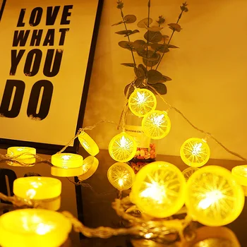 

20Leds Lemon Slices String Light Battery Waterproof Copper Wire Fairy String Lights For Party Christmas Wedding decoration light
