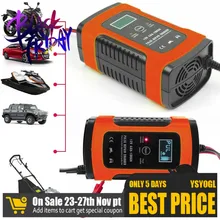 Universal carregador de bateria carro 12v 6a lcd inteligente carregamento de energia rápida reparação pulso da motocicleta automóvel