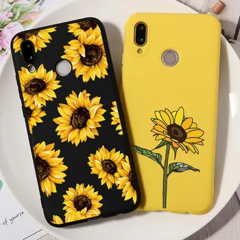 

Yellow Sunflower Case For Huawei Y5P Y6P Y6 Y7 Y9 Pro Prime 2018 2019 Honor 10i 20i 8X 9S Play 9A 10 20 9 Lite Pro Silicone Case