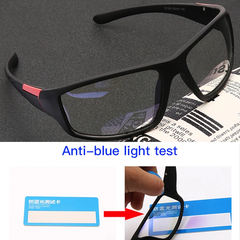 

Anti Blue Light Glasses Frame For Men Women Clear Lens Computer Gaming Eyeglasses Black Sport Eyewear Spectacles E1906