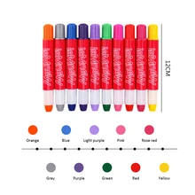 10 цветов, Временный Мел для волос, подарочный набор для девочек, нетоксичные портативные Меловые карандаши для окрашивания волос, моющиеся карандаши для окрашивания волос