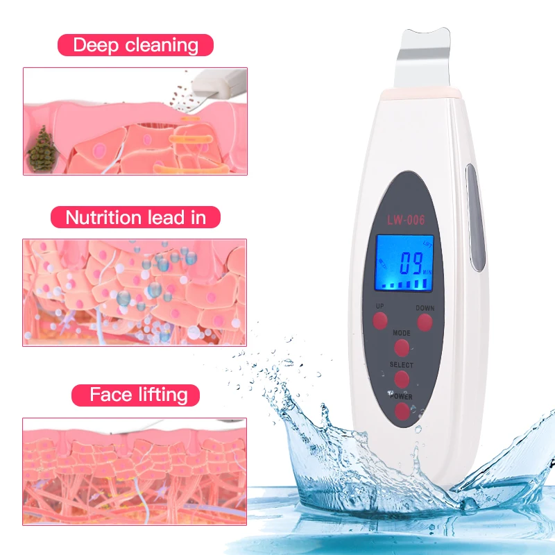 Najtaniej Ultradźwiękowy Peeling do skóry głębokie urządzenie do czyszczenia twarzy usuń brud zaskórnika Peeling podnoszenie anti aging urządzenie do czyszczenia twarzy masażer 53