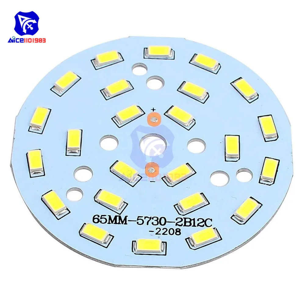Диаметр diymore 65 мм 12 Вт 24 светодиода 5730 SMD теплый белый светодиодный потолочный