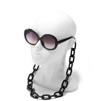 

Chain Sunglasses Woman Round Sunglasses Men Driving Sunglasses Man Accessories Woman Fashion Personality Street Shooting Trend