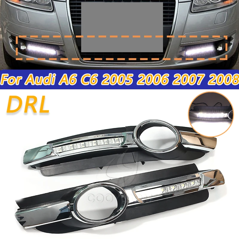 COOYIDOM 1 пара для Audi A6 C6 2005 2006 2007 2008 без ошибок дневной ходовой светильник