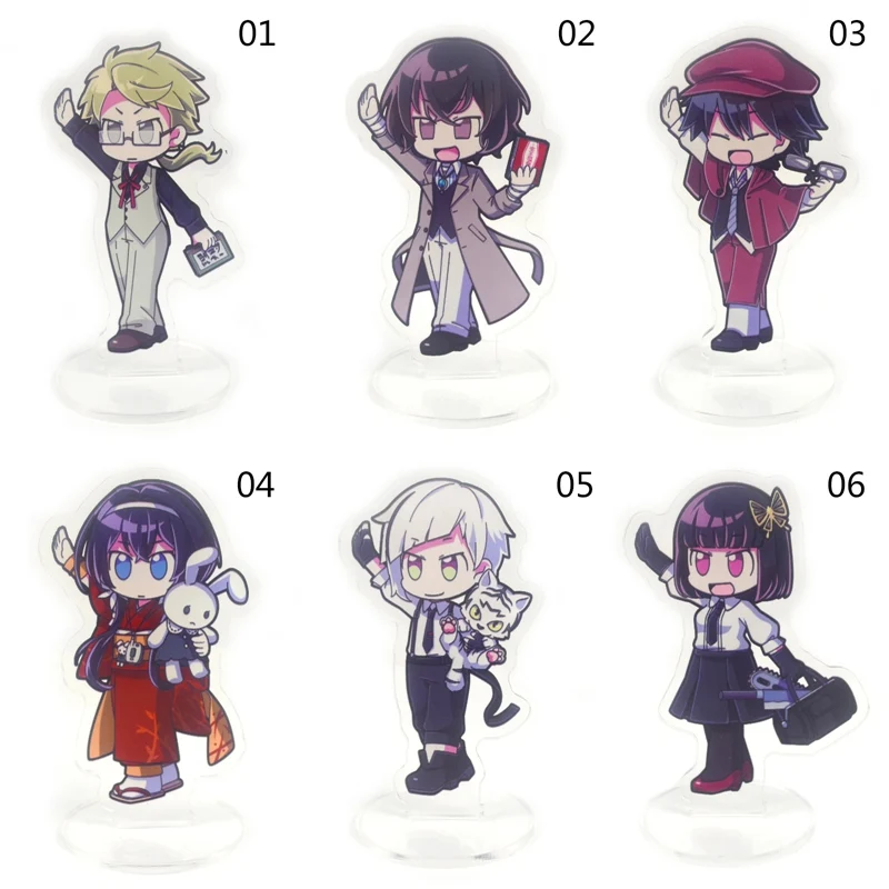 Figuras de acción de Anime de perros callejeros Bungou dasai, modelo de soporte acrílico, juguetes de escritorio, bonitos adornos con figuras de cómic, regalos para seguidores de 10cm