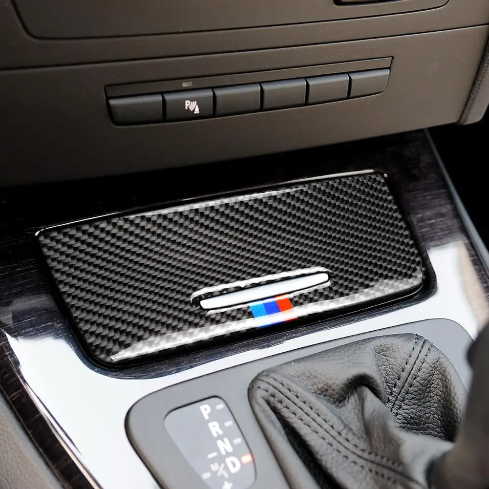 

Carbon Fiber Car Storage Box Panel Sticker Interior Decoration Trim Cover Decals for BMW E90 E92 E93 200