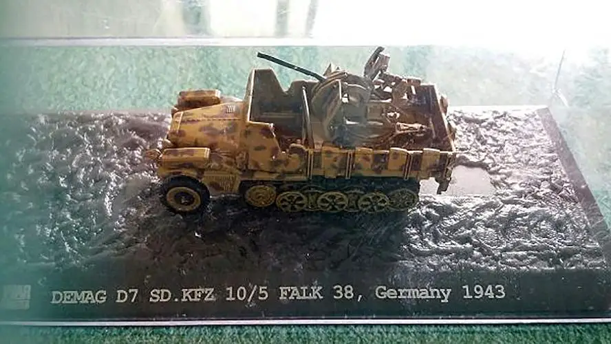 Немецкий DEMAG D7 SD KFZ 10/5 FALK 38 1943 1/72 литье под давлением завершенный Танк военный мастер