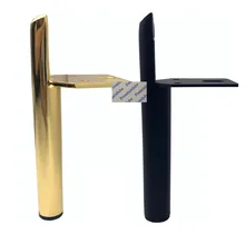 2 шт./лот золото матовый черный 25 мм Круглый стальной трубки мебель для ванной шкаф кофе бар стол ноги Corbel дизайн
