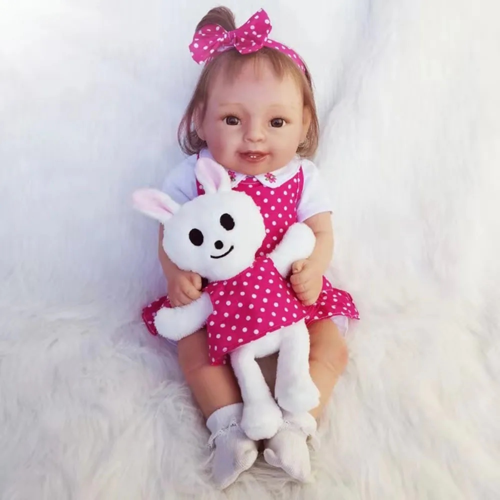 Avani/кукла «Мия», мягкие силиконовые виниловые детские куклы, реалистичные детские куклы, куклы для новорожденных - Цвет: little bunny(red)
