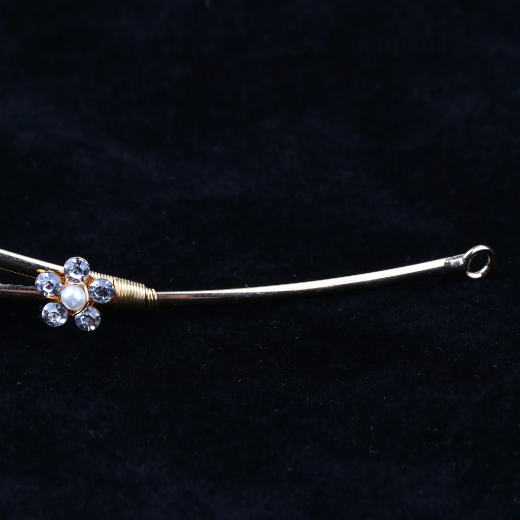 Fashion Crystal Diamante Maple Leaf Tiara Double Row Headband Hairband Wedding Crown