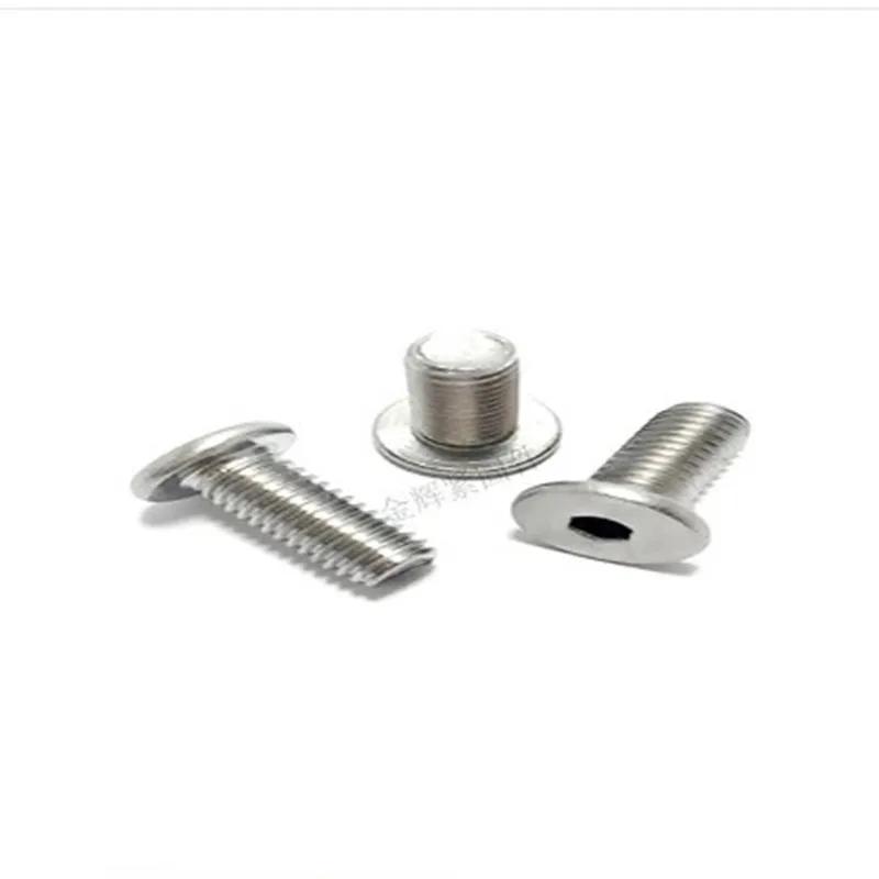 10//50Pcs CM M2 M2.5 M3 M4 M5 M6 304 Stainless Steel Hex Hexagon Socket Ultra Thin Super Low Flat Wafer Head Allen Cap Screw Bolt 14mm M6 10pcs