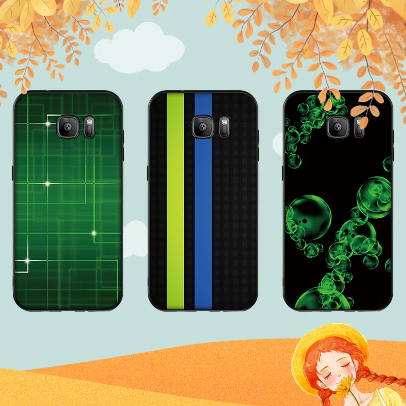 Для samsung A3 A5 A6 A7 A8 A9 A10 A20 A30 A40 A50 A60 плюс Чехол в зеленую полоску для мрамора