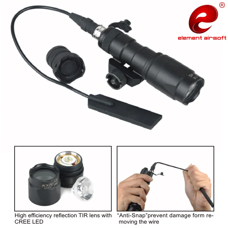 Element-Airsoft-Surefir-M300-Tactical-Flashlight-250-Lumen-Picatinny-Scout-Weapon-Gun-Light-M300-Mini-Rifle