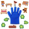 Baby Early Education Puppet Gloves Toys Frog Bears Scene Theater Storytelling Paste Story Gloves Hand Puppet Educational Toys 1