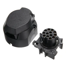 *#Best Price 1PC Black Plastic 13 Pin Car Trailer Socket Adapter Towbar Connector For Truck Auto Vans Caravans Connect *#Best Price 1PC Black Plastic 13 Pin Car Trailer Socket Adapter Towbar Connector For Truck Auto Vans Caravans Connect