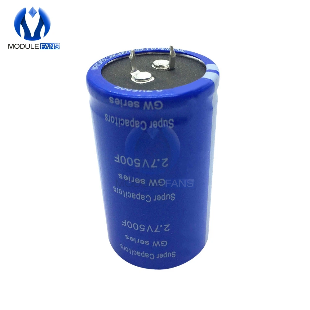 С балансировочной платой сверх яркий конденсатор 2,7 V 500F 60*35mm 60x35mm выпрямитель транспортного средства низкий esr-конденсатор Ultracapacitor 60x35
