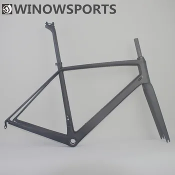 

Winowsports Cost-effective Classic matte black carbon road bike frame V brake Road Climb racing carbon frameset carbon frame