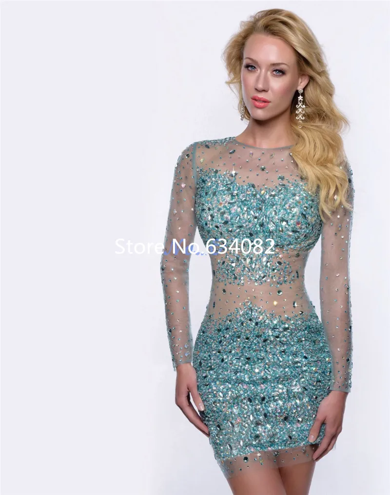 Роскошный Кристалл Мини Кристалл Элегантный коктейль шик халат den vestidos de coctel Короткие Пром Gwon Мать невесты платья