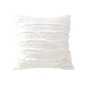 

Cushion Cover Floral Tassels Square Pillow Case Cotton Pillow Cover Home Decoration Sofa 45X45Cm