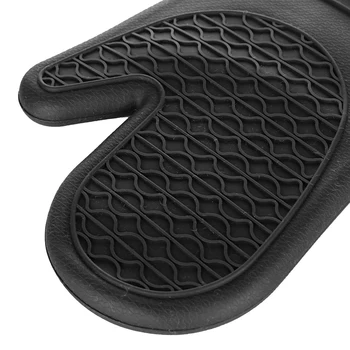

New Silicone Oven Mitts 1 Pair Potholders Heavy Duty Cooking Gloves, Kitchen Counter Safe Trivet Mats Advanced Heat Resistance,