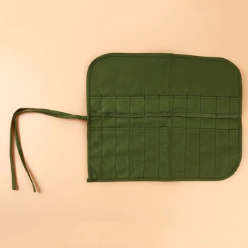 

Multifunction Roll Up Canvas Pencil Case Draw Pen Paint Brush Bag Leather Tool Bag Toolkit Leathercraft Accessories