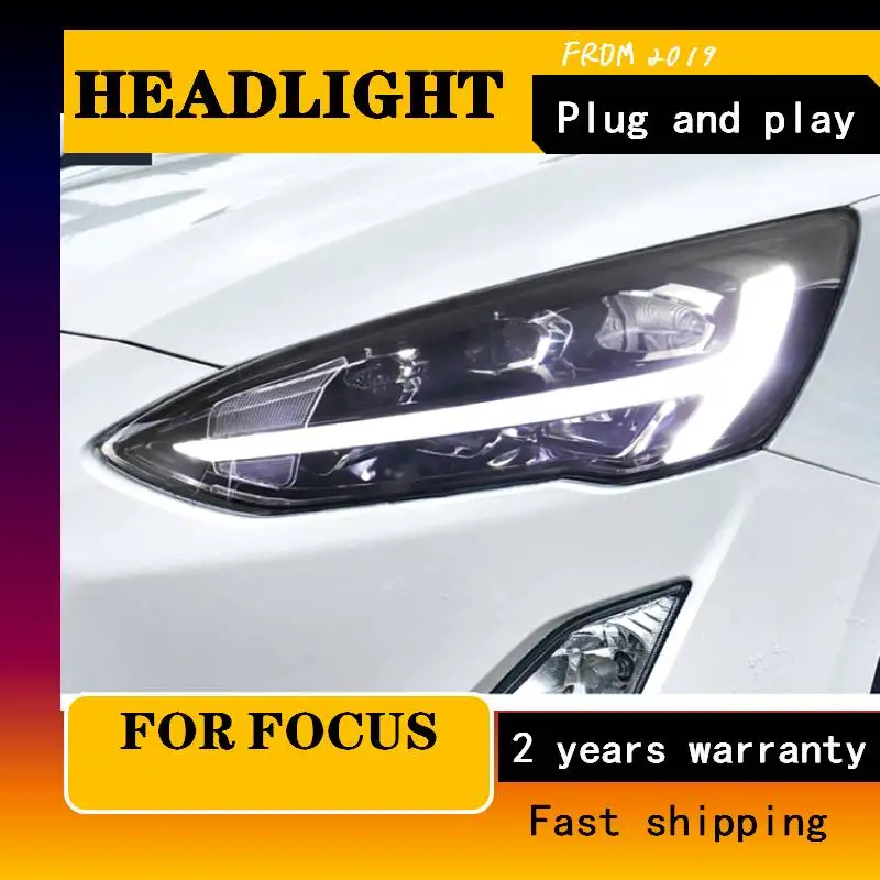 

Автомобильный Стайлинг для Ford Focus фары 2019 Новый фокус 5 светодиодных фар Светодиодный мический сигнал LED Drl Hid Биксеноновые автомобильные аксессуары