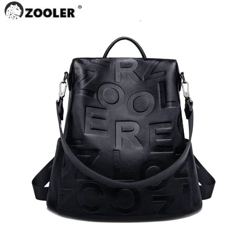 Women Backpack ZOOLER Book Travel-Bag School-Bags -Lt336 Dos Sac Real-Skin Female High-Quality
