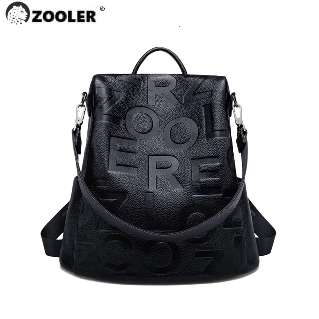 ZOOLER 100% Cow Leather Women Backpack Female High Quality Soft Leather Book School Bags Real Skin Sac A Dos Travel Bag # WP3089 1