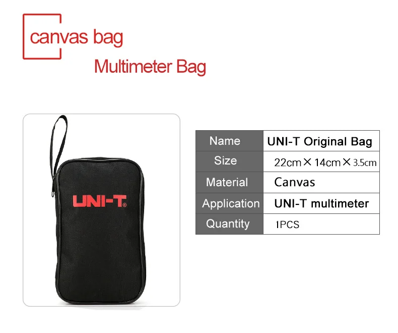 Multímetro de lona UNI-T original, bolsa à