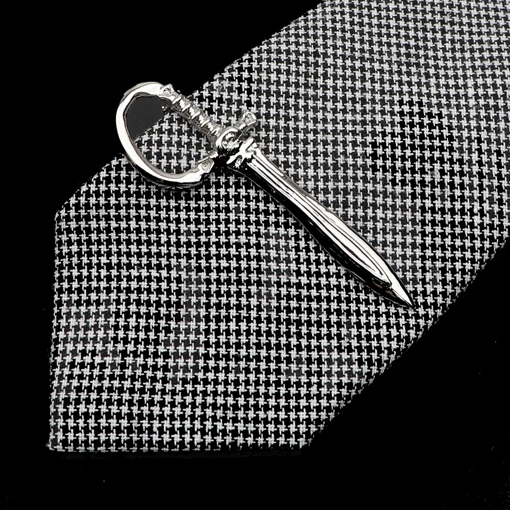 Chrome Stainless Tie Clips Scissors Ax Car Owl Sword Hammer Shape Metal Tie Clip For Men 1 Piece For Tie Clips