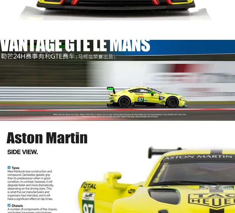 BABYCHIMP 1:32 Масштаб Aston Martin Vantage GTE Le Mans модель автомобиля литой под давлением металлический сплав оттягивающийся спортивный гоночный автомобиль игрушечный звуковой светильник