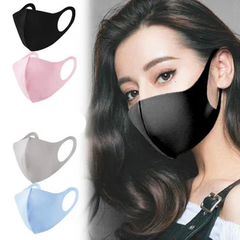 

20pcs Black/gray/pink Face Mask Dustproof Washable Reusable Masks Breathable Adult Fabric Mask For Women