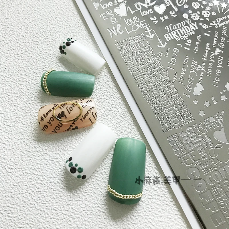 1PC**9.5X14.5cm Nail Art Stamping Plate 304 Stainless Steel Templates  Plates Image--Unique Design/Lace design nail Stamp Plate