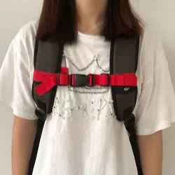 Durable Camping Backpack Chest Harness Strap Adjustable Dual Release Buckle Bag Parts Accessories Nylon Students School Bag Part