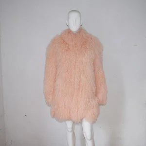 orange pink AU001 Новое поступление, горячая Распродажа, китайский мех, Заводская распродажа, дешевые, высокое качество, для русской зимы, теплые, монгольские, овечьи шубы - Цвет: orange pink