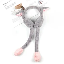 Согреться путешествия тренировки имитация кролика повязки на голову зима дышащий ухо протектор удобные портативные наушники домашние подарки