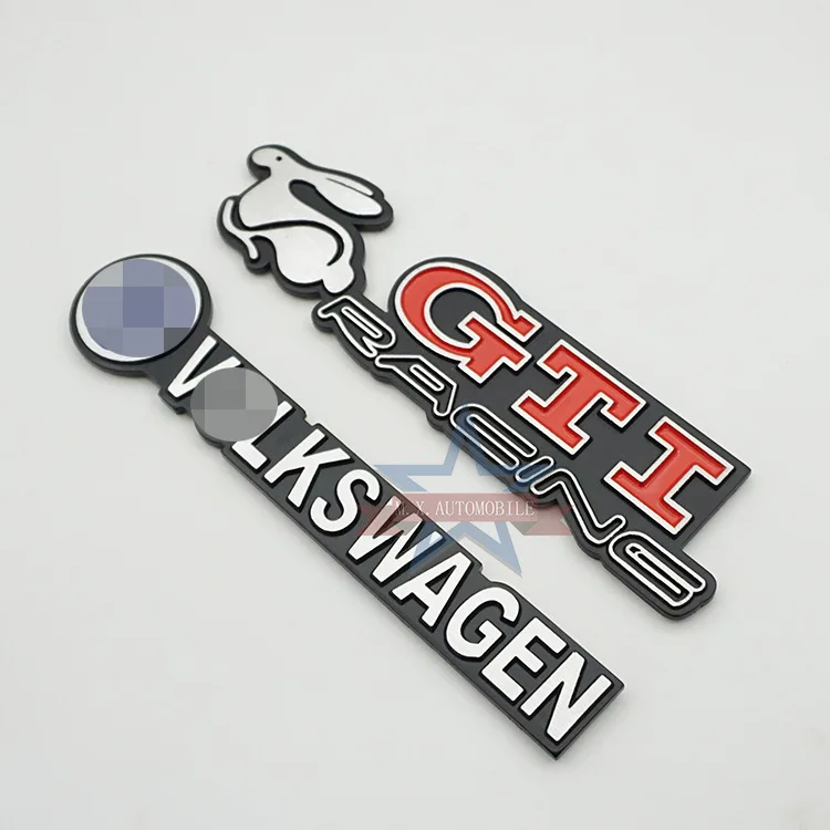 Подходит для Volkswagen GTI Кролик Автомобильный логотип Матовый Алюминиевый сплав маркировка Volkswagen модифицированный алюминий отправлено поколение