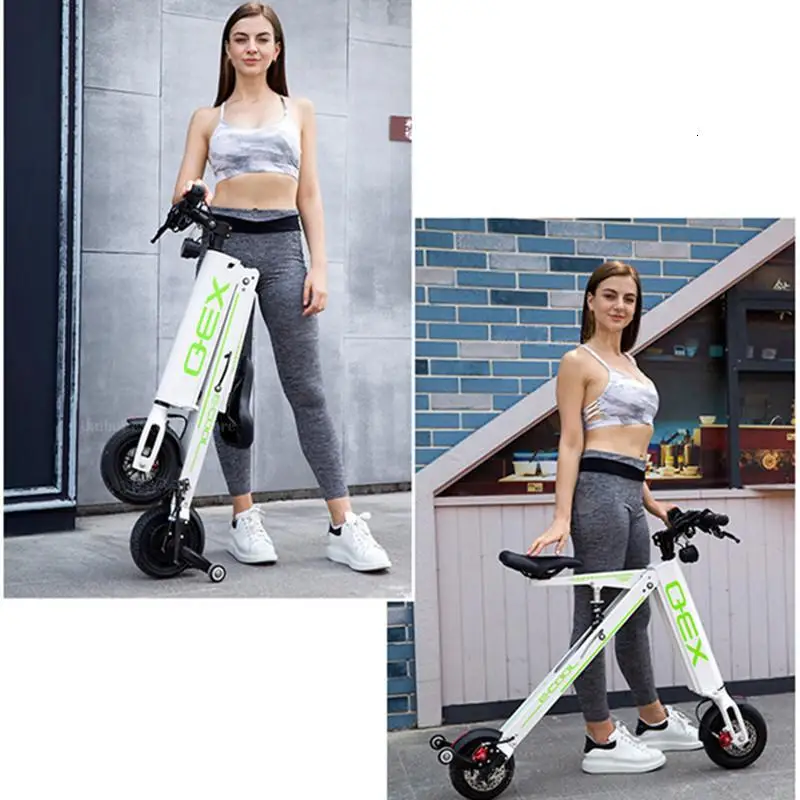 Foldable Electric Skateboard Two Wheels Electric Scooters 10 Inch 300W 36V Off Road Adult Lightweight Electric Scooter Bike (1)