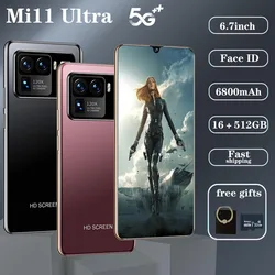 Cellphone Mi11 Ultra Global Version 16GB 512GB 6800mAh Smartphone Xio 6.7 Inch Mobile Phone Android 10 10 Core Unlock 4G LTE 5G