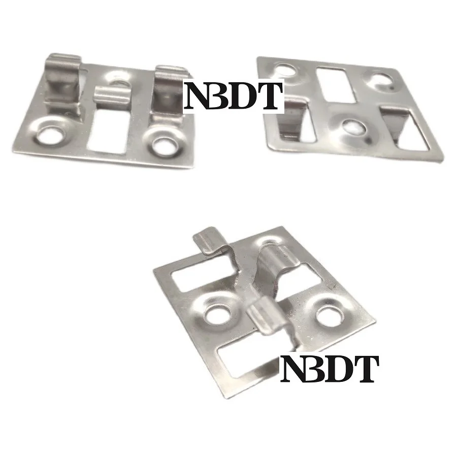 Pavimentazione Esterna Del Fermo Della Staffa Della Clip Di Decking Di Bambù Solido Del Wpc Nascosto Quadrato Dell'Acciaio Inossidabile 100Pcs