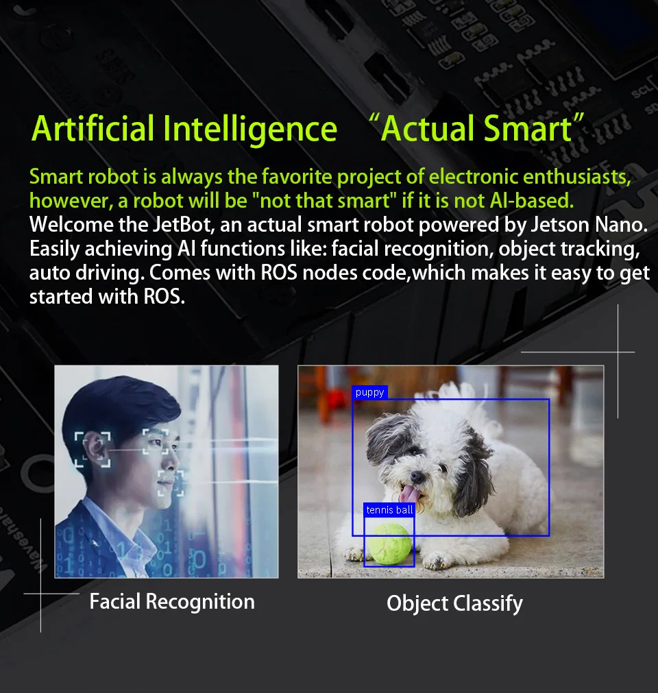 JetBot AI Kit, AI робот на базе Jetson Nano