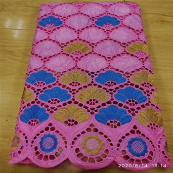 

Nigerian bazin fabric pink embroidery riche brocade with sewing riche fabric for dress 5 yards for dress 68-95