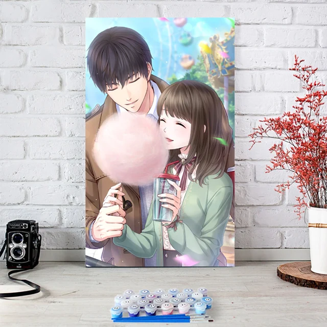 paintings by numbers Artwork Anime Lovers Handsome guy beauty Cartoon  characters Color paints by numbers Wall Hanging painting - AliExpress Nhà &  vườn