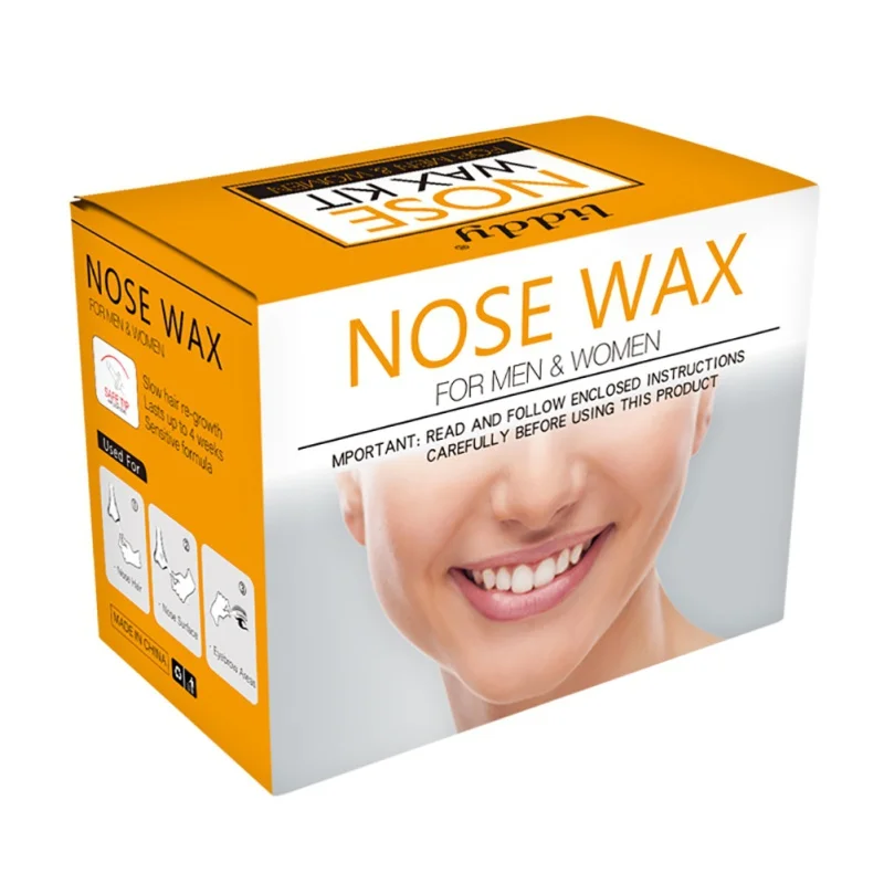Portable Painless Nose Wax Kit For Men& Women Nose Hair Removal Wax Set Paper-Free Nose Hair Wax Beans Cleaning Wax Kit